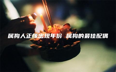 属狗人正缘出现年份 属狗的最佳配偶