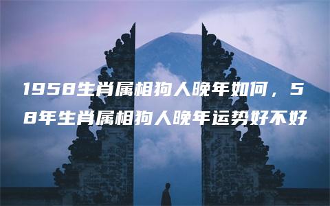 1958生肖属相狗人晚年如何，58年生肖属相狗人晚年运势好不好