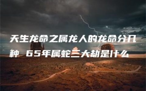 天生龙命之属龙人的龙命分几种 65年属蛇三大劫是什么