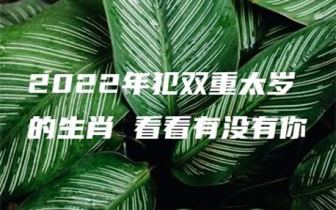 2022年犯双重太岁的生肖 看看有没有你