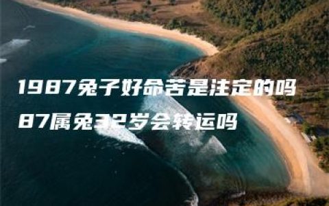 1987兔子好命苦是注定的吗 87属兔32岁会转运吗