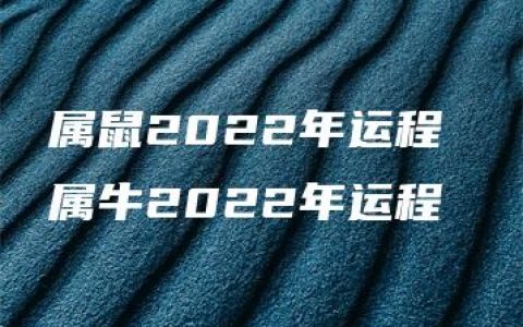 属鼠2022年运程 属牛2022年运程