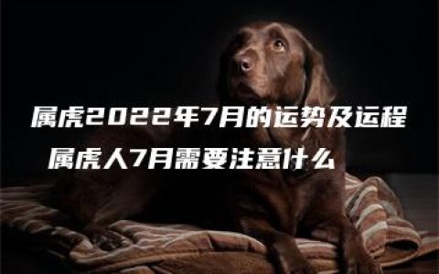 属虎2022年7月的运势及运程 属虎人7月需要注意什么