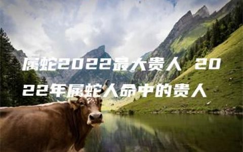 属蛇2022最大贵人 2022年属蛇人命中的贵人