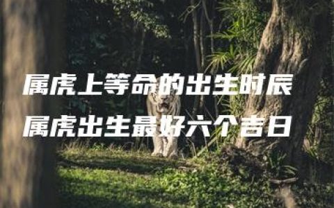 属虎上等命的出生时辰 属虎出生最好六个吉日