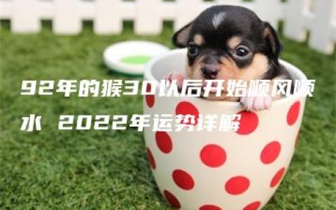 92年的猴30以后开始顺风顺水 2022年运势详解