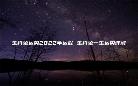 生肖兔运势2022年运程 生肖兔一生运势详解