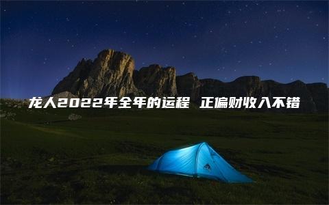 龙人2022年全年的运程 正偏财收入不错