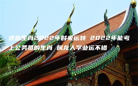 这些生肖2022年时来运转 2022年能考上公务员的生肖 属龙人学业运不错