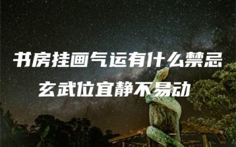 书房挂画气运有什么禁忌  玄武位宜静不易动