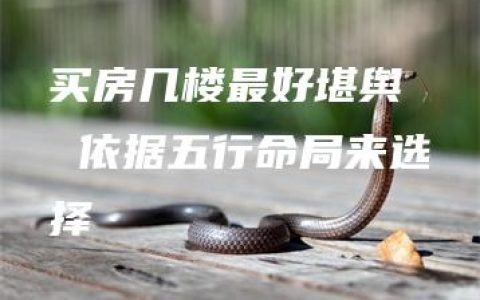 买房几楼最好堪舆  依据五行命局来选择