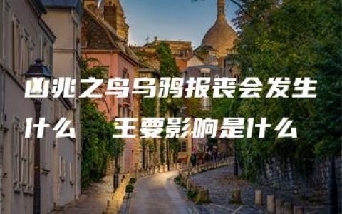 凶兆之鸟乌鸦报丧会发生什么  主要影响是什么