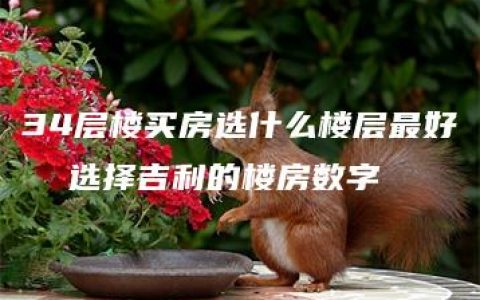 34层楼买房选什么楼层最好  选择吉利的楼房数字