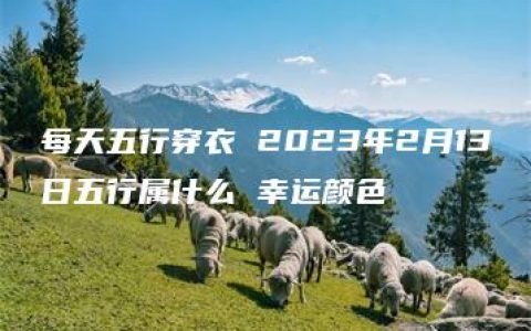 每天五行穿衣 2023年2月13日五行属什么 幸运颜色