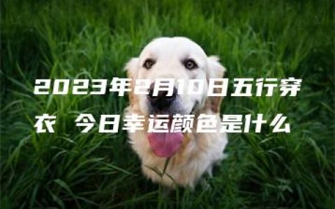 2023年2月10日五行穿衣 今日幸运颜色是什么