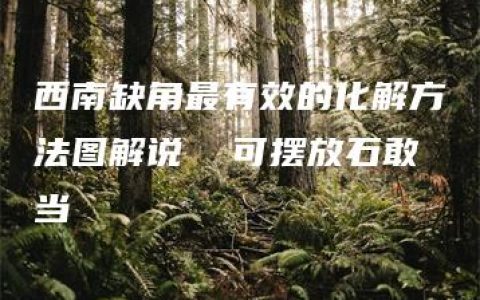 西南缺角最有效的化解方法图解说  可摆放石敢当