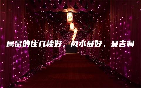 属鼠的住几楼好，风水最好、最吉利
