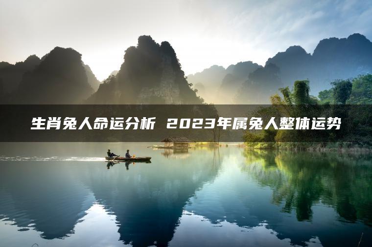 生肖兔人命运分析 2023年属兔人整体运势