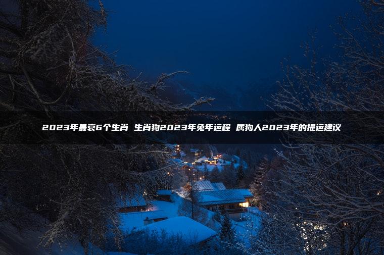 2023年最衰6个生肖 生肖狗2023年兔年运程 属狗人2023年的提运建议