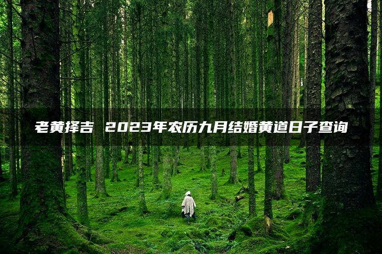 老黄择吉 2023年农历九月结婚黄道日子查询