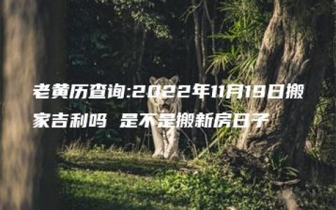 老黄历查询:2022年11月19日搬家吉利吗 是不是搬新房日子