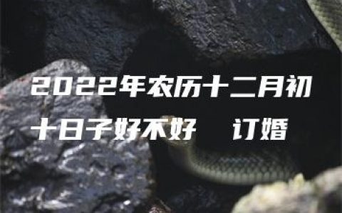 2022年农历十二月初十日子好不好  订婚