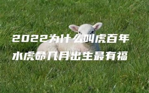 2022为什么叫虎百年 水虎命几月出生最有福