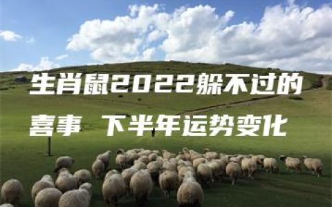 生肖鼠2022躲不过的喜事 下半年运势变化