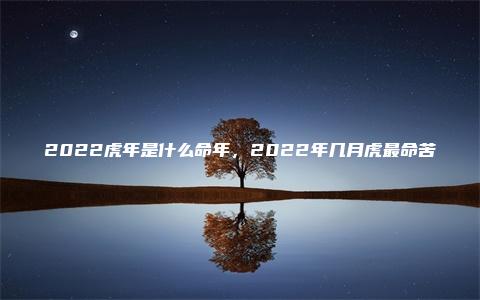 2022虎年是什么命年，2022年几月虎最命苦