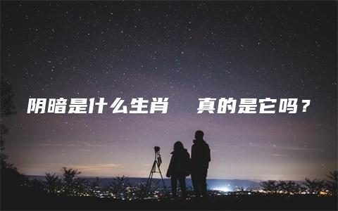 阴暗是什么生肖  真的是它吗？