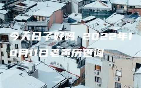 今天日子好吗 2022年10月11日老黄历查询