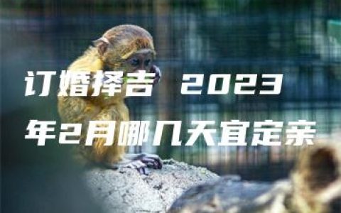 订婚择吉 2023年2月哪几天宜定亲