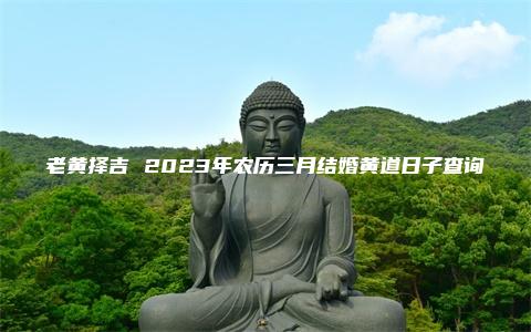 老黄择吉 2023年农历三月结婚黄道日子查询